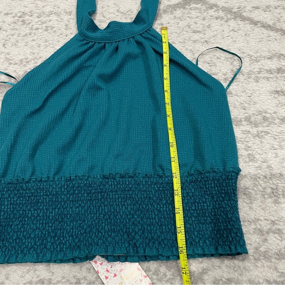 NWT Free People Green Beverley Halter Top - Picture 5 of 10